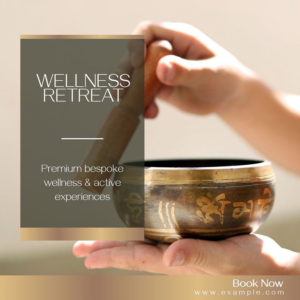 Wellness retreat Instagram post template