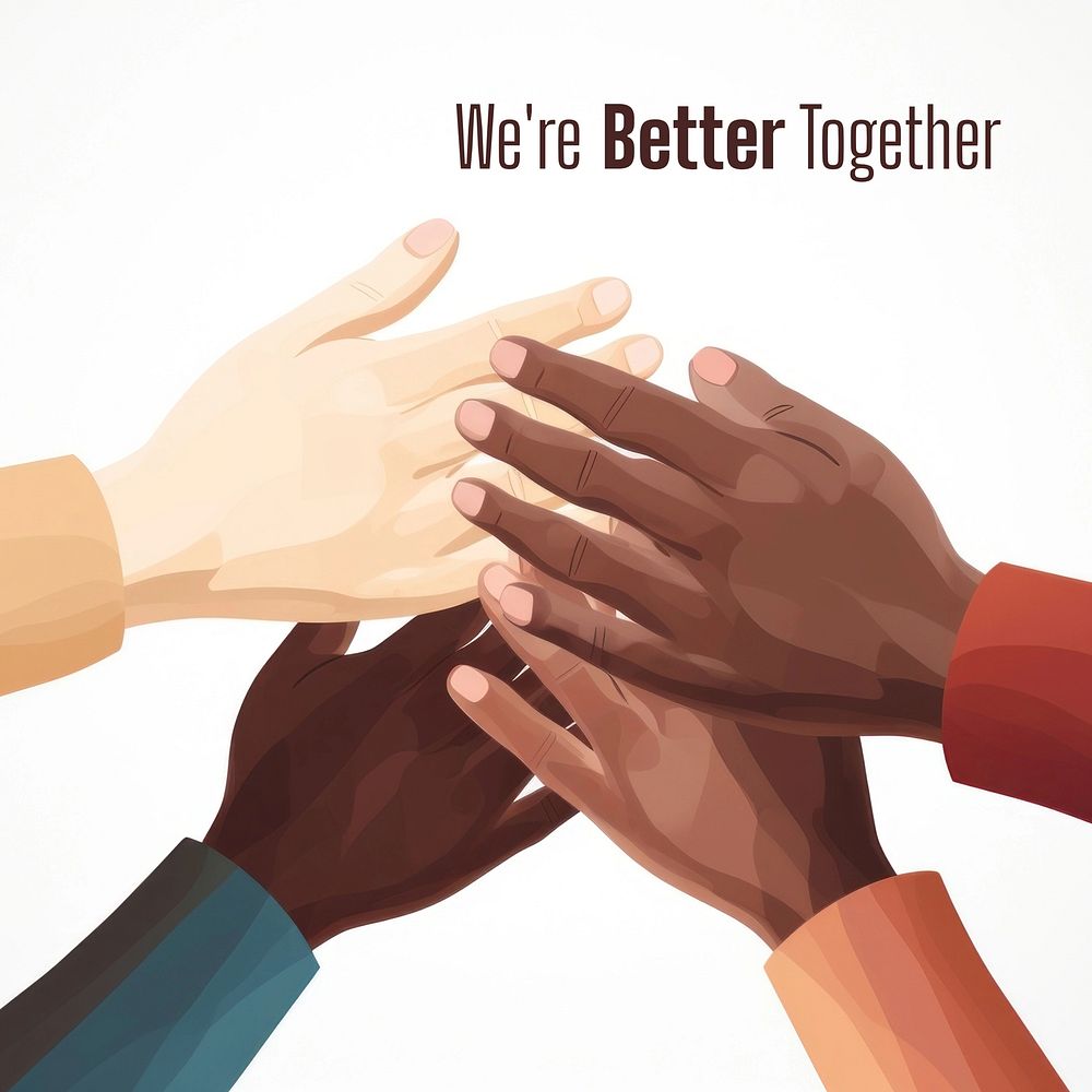 We're better together Instagram post template