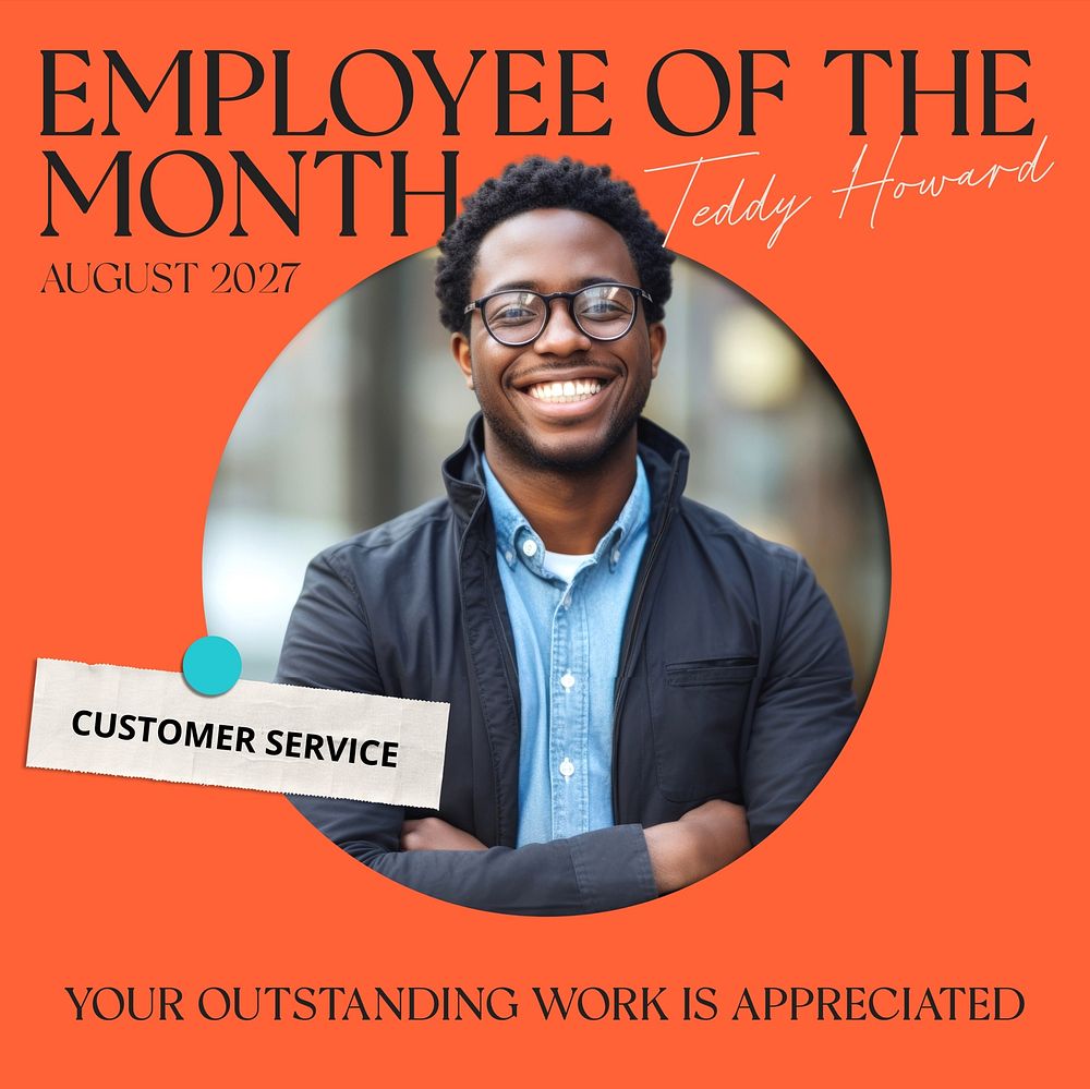 Employee of the month Instagram post template
