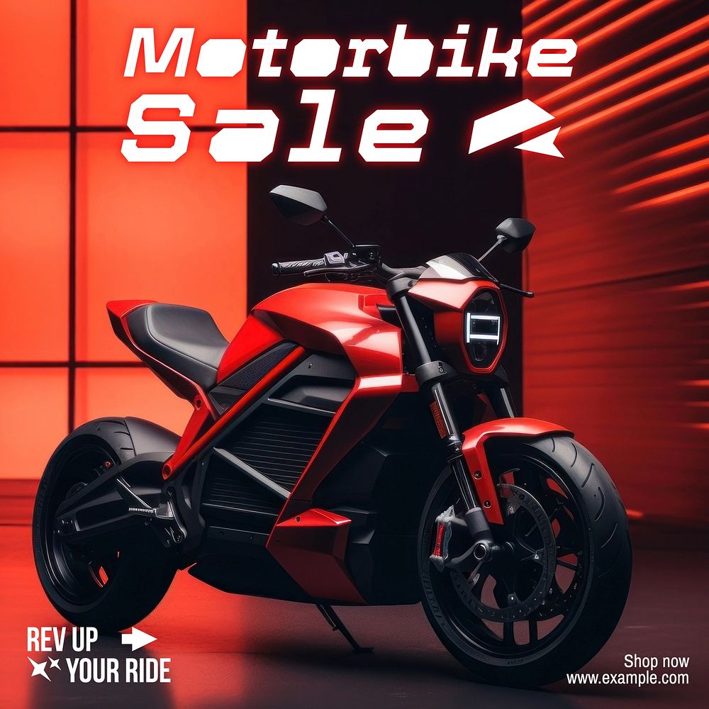Motorbike sale Facebook post template
