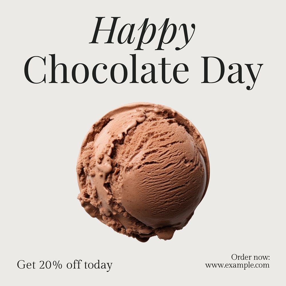Happy Chocolate Day Facebook post template
