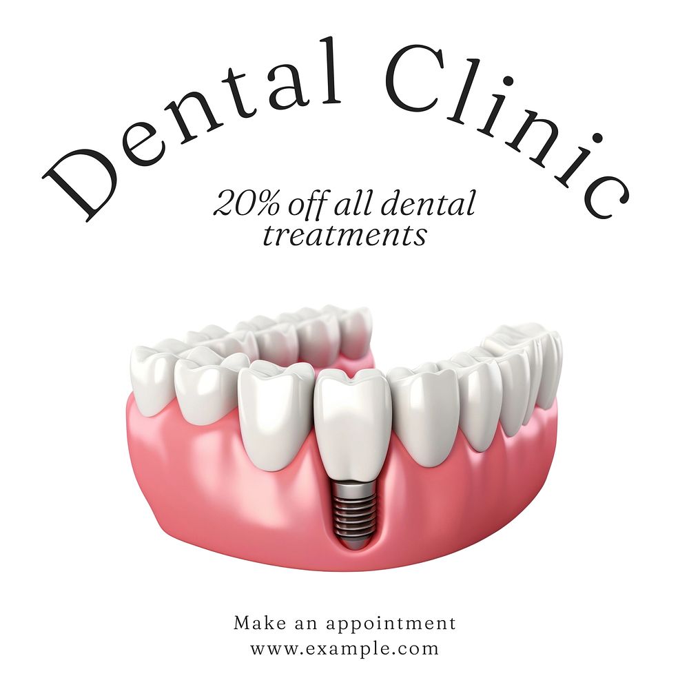 Dental clinic Facebook post template
