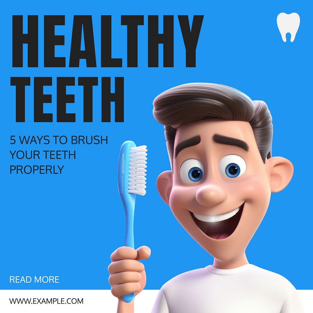 Healthy teeth Facebook post template