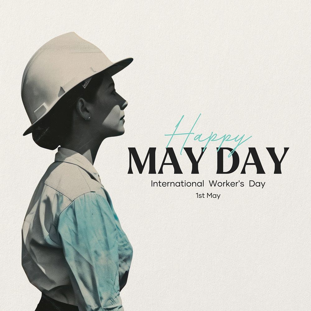 May Day Instagram post template