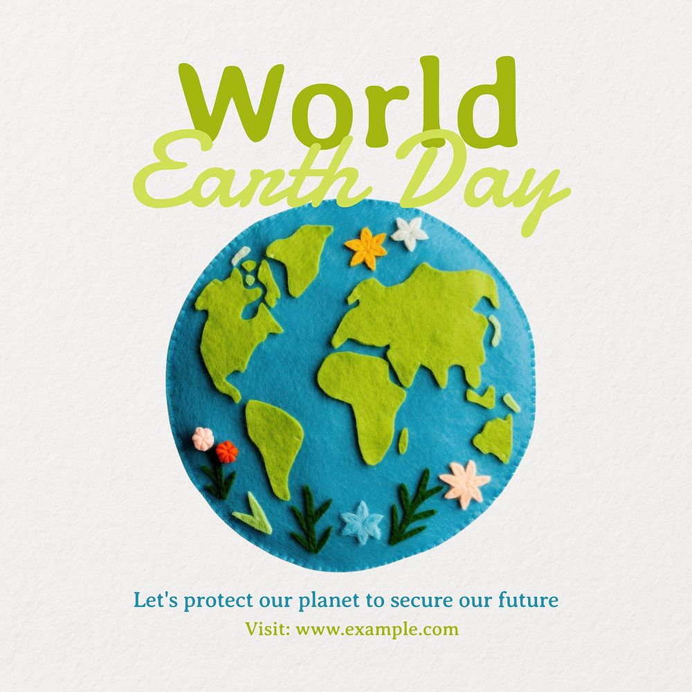 World earth day Instagram post template