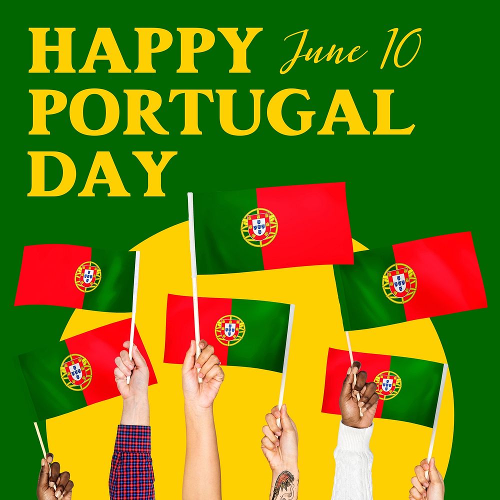 Happy Portugal day Instagram post template