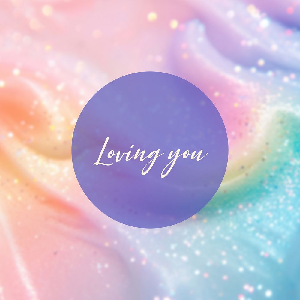 Loving you quote Instagram post template