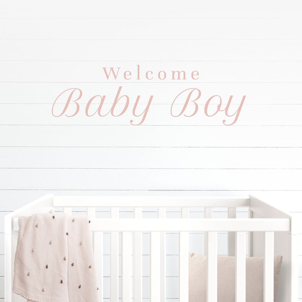 Baby boy quote Instagram post template