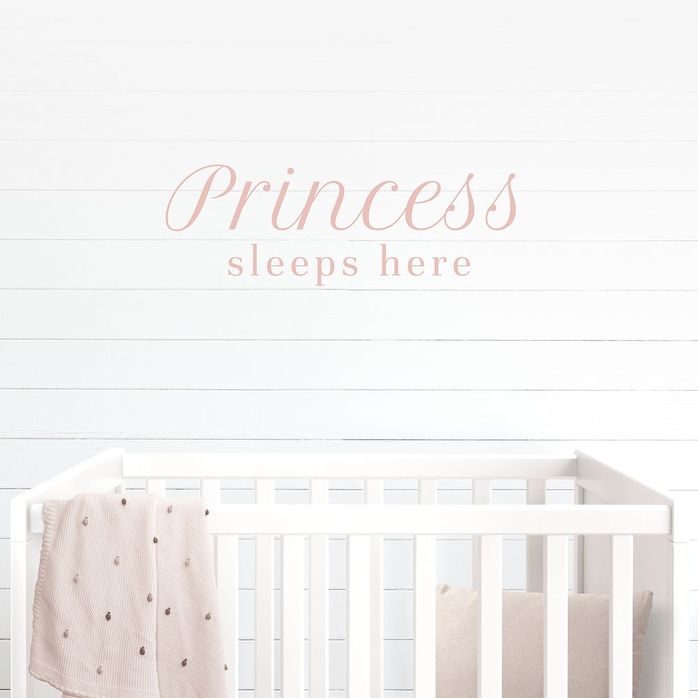 Princess sleeps here quote Instagram post template