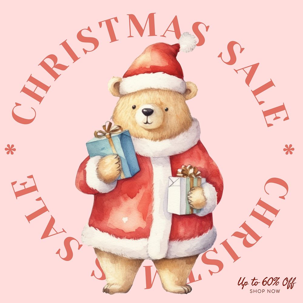 Christmas sale Instagram post template