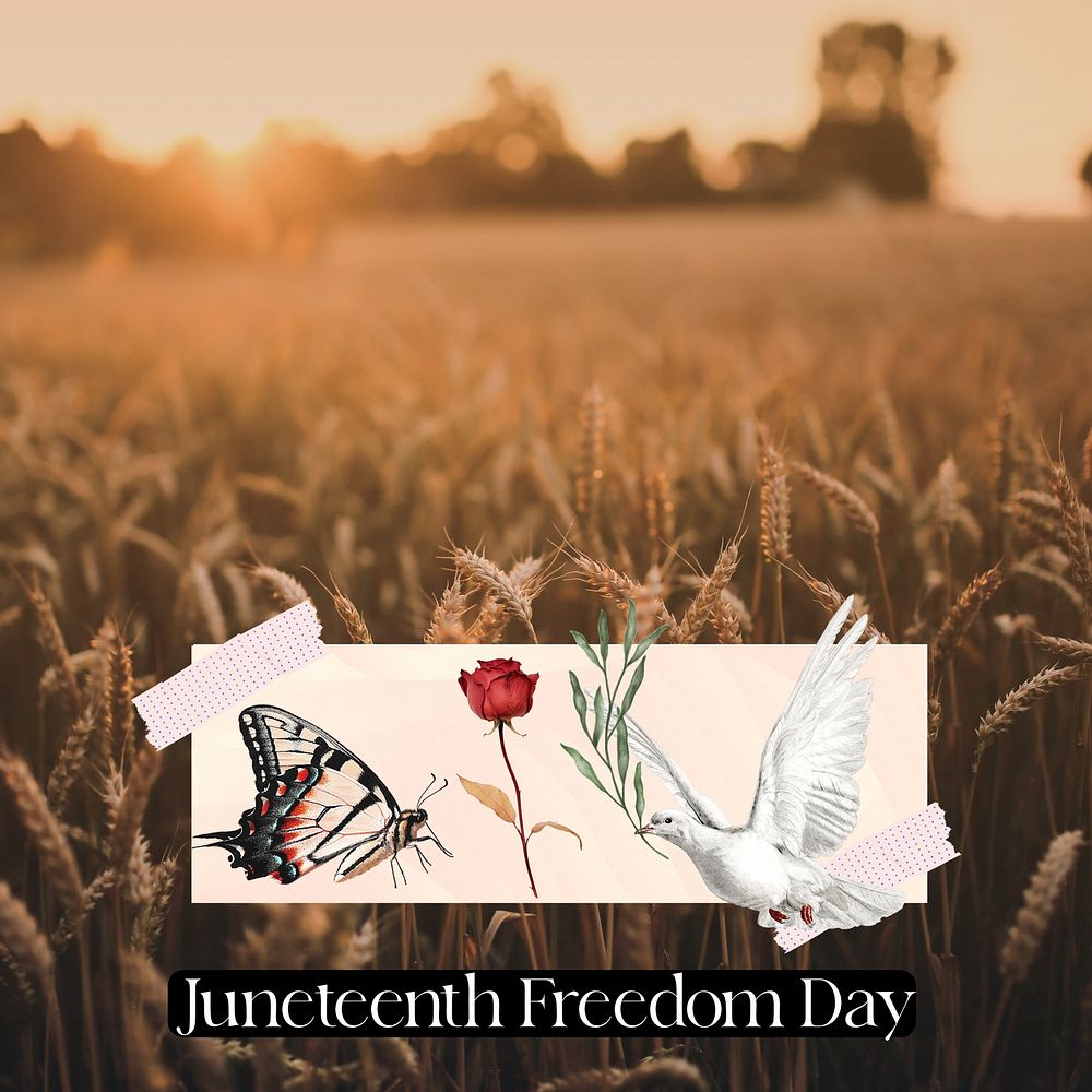 Juneteenth freedom day Instagram post template