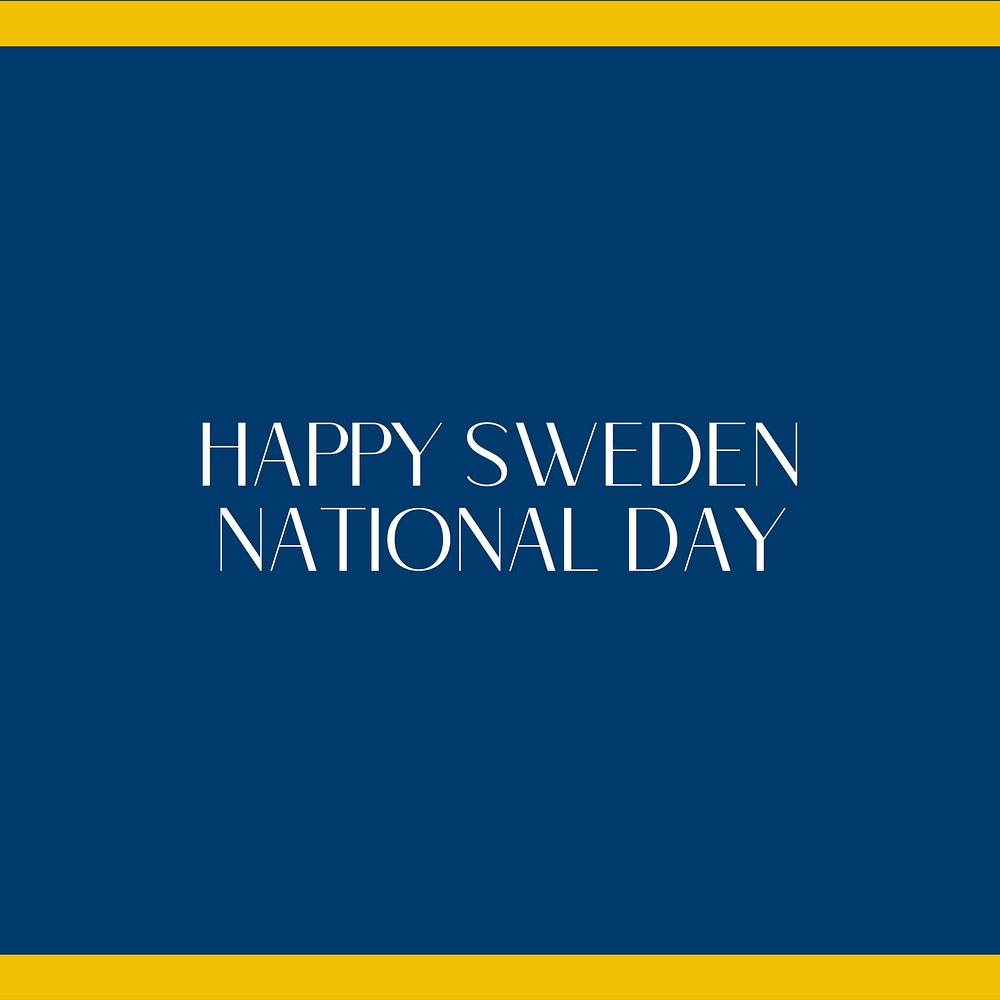 Sweden national day Instagram post template
