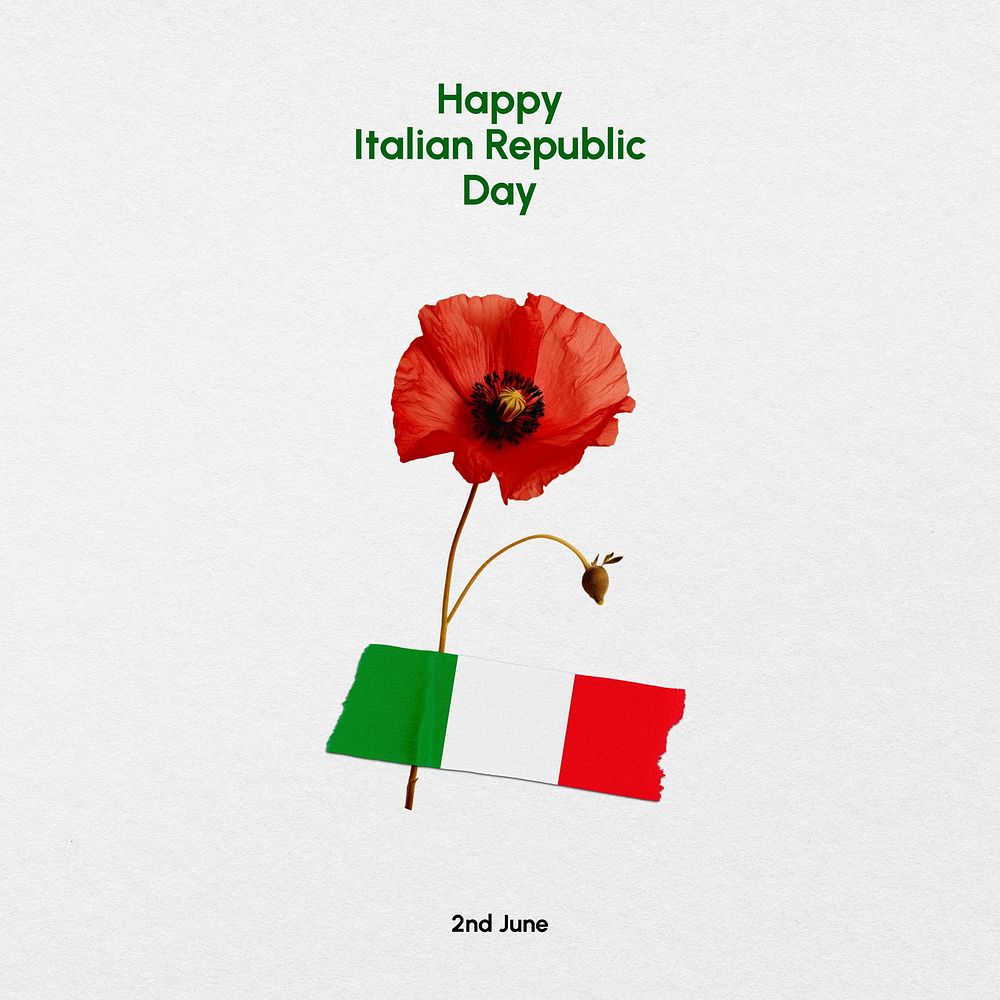 Italian Republic Day Instagram post template