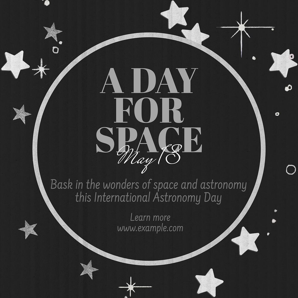 International astronomy day Instagram post template