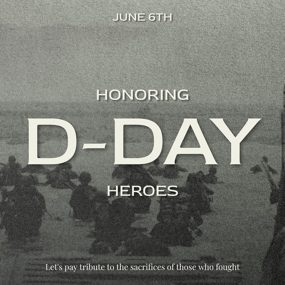 D-Day heroes Instagram post template