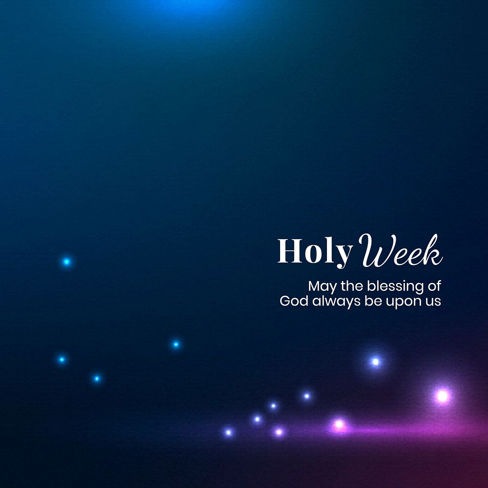Holy week Facebook post template