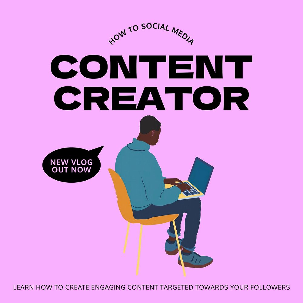 Content creator Instagram post template