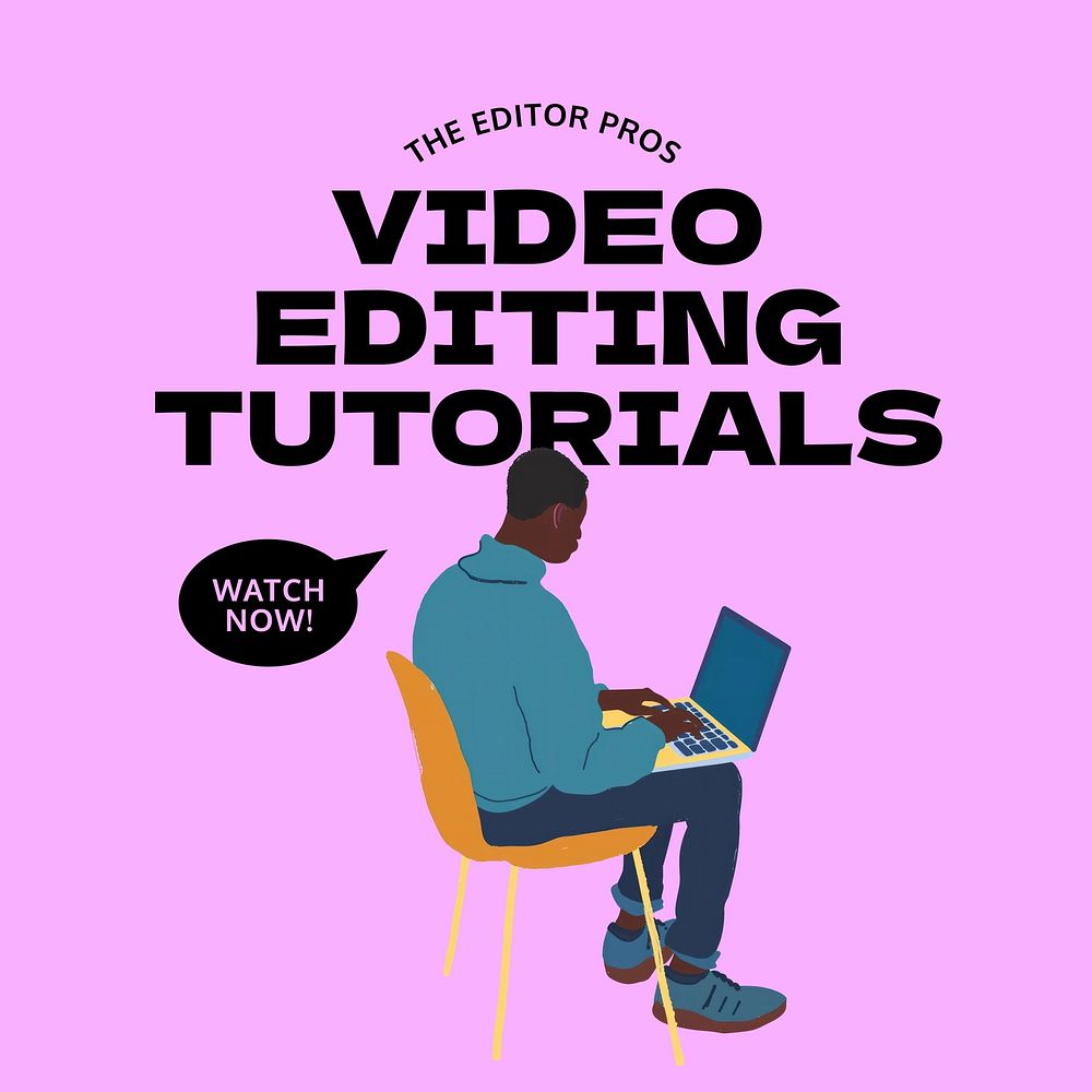 Video editing tutorial Instagram post template