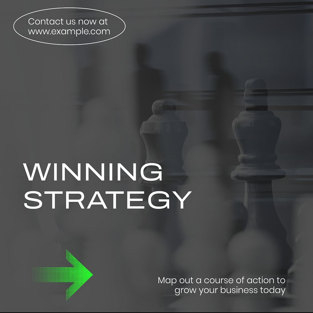 Winning strategy Instagram post template