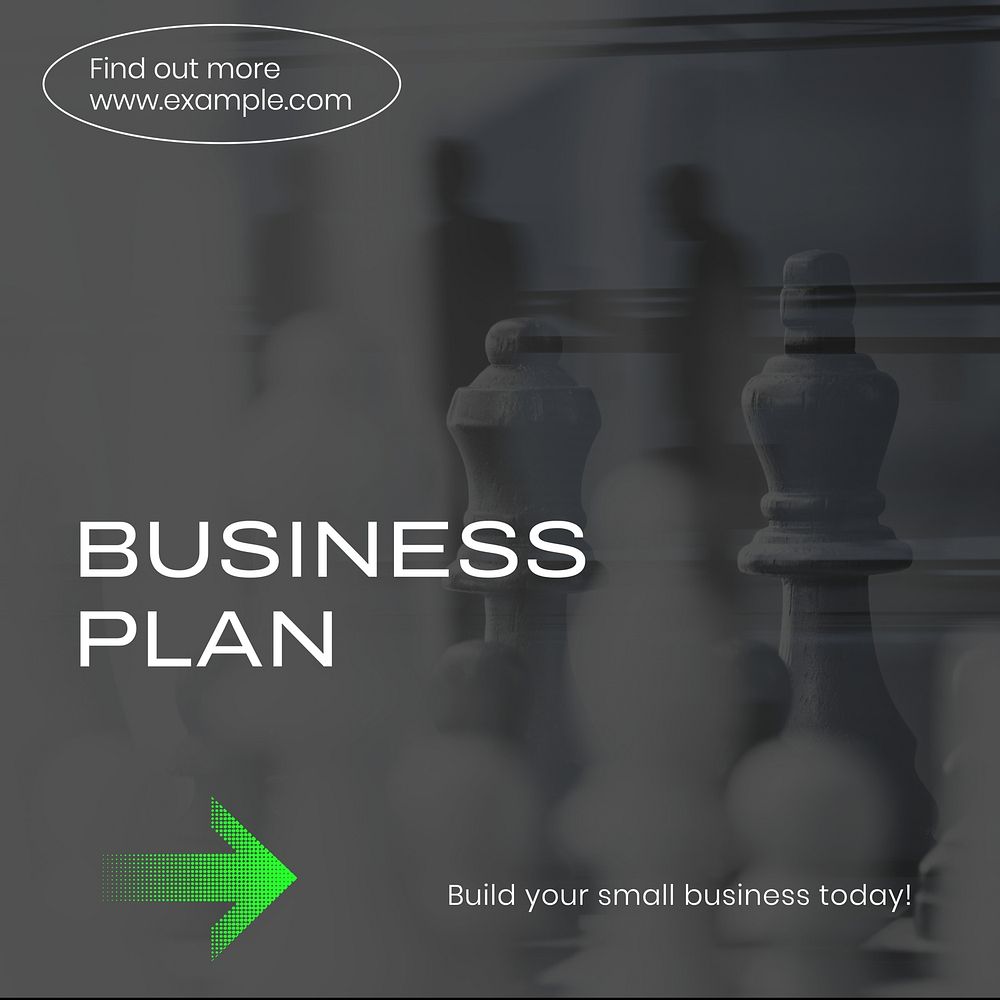 Business plan Instagram post template