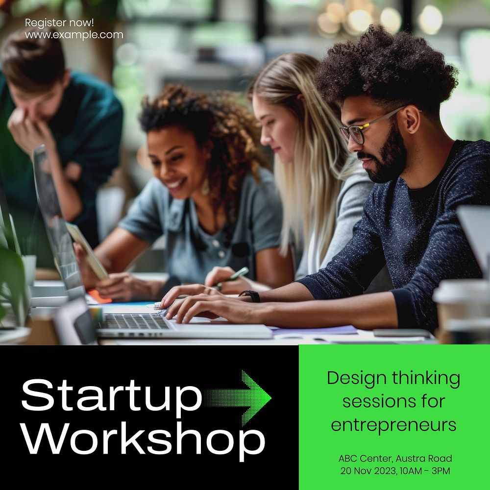 Startup workshop Instagram post template