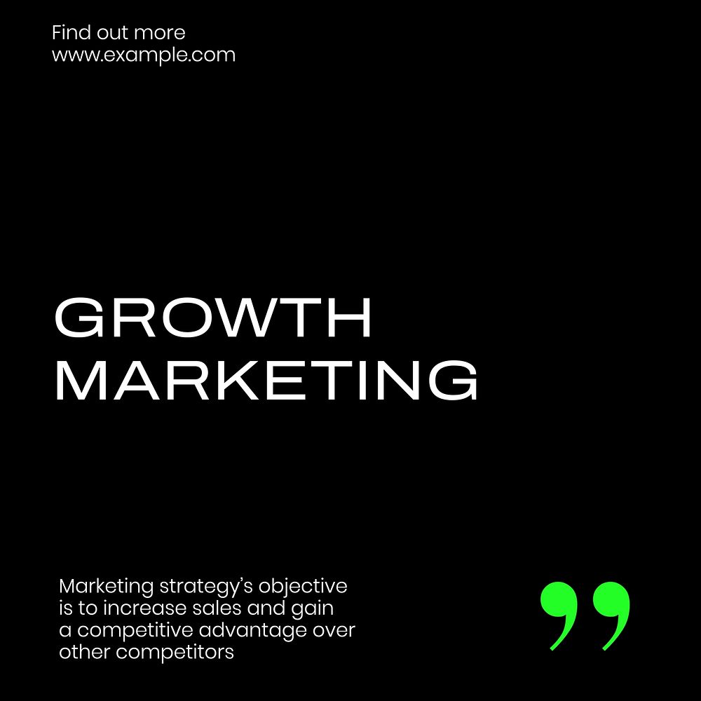 Growth marketing Instagram post template
