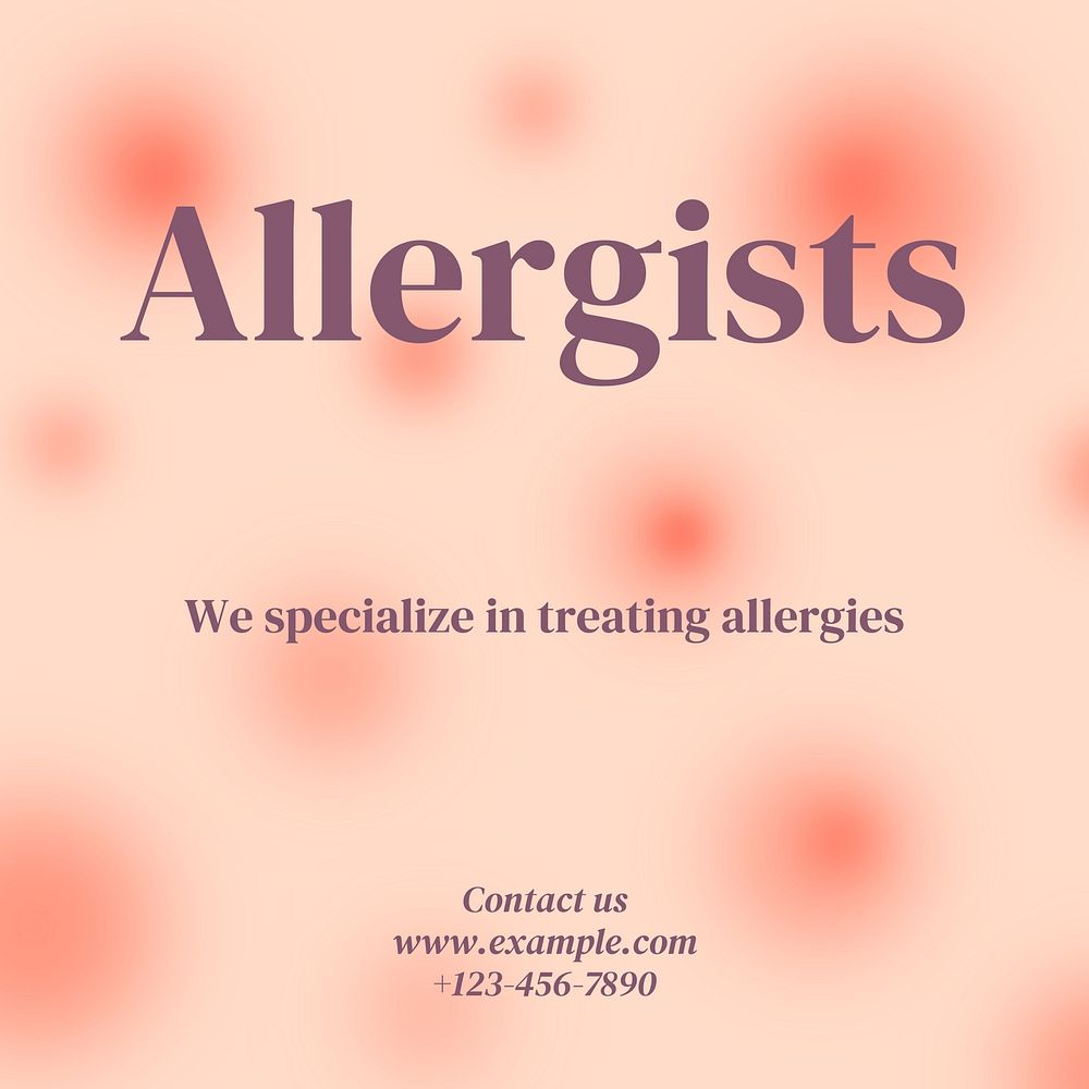 Allergists Instagram post template