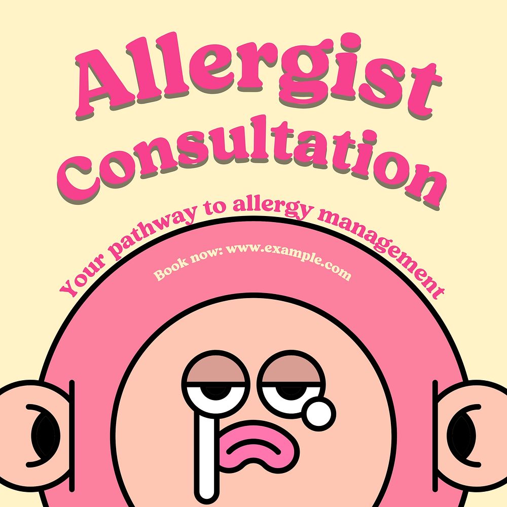 Allergist consultation Instagram post template