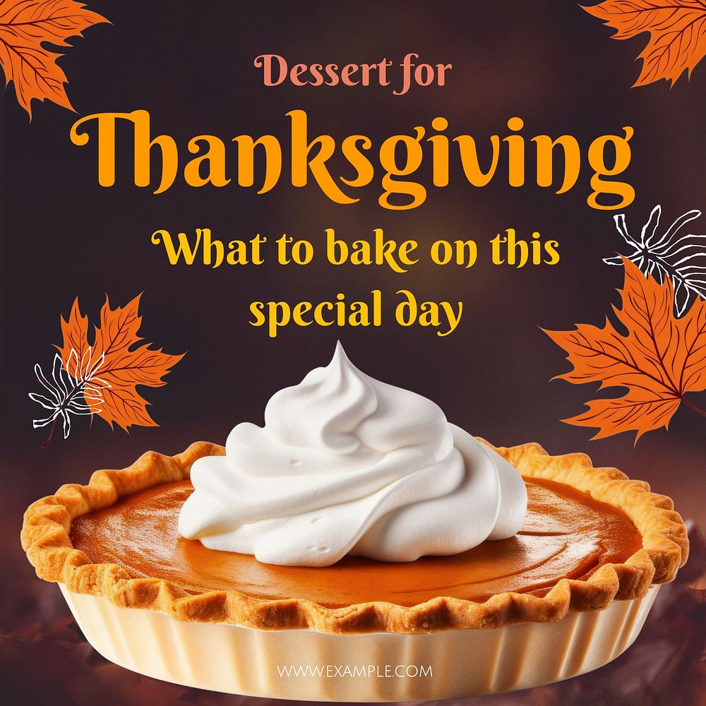 Thanksgiving dessert Instagram post template