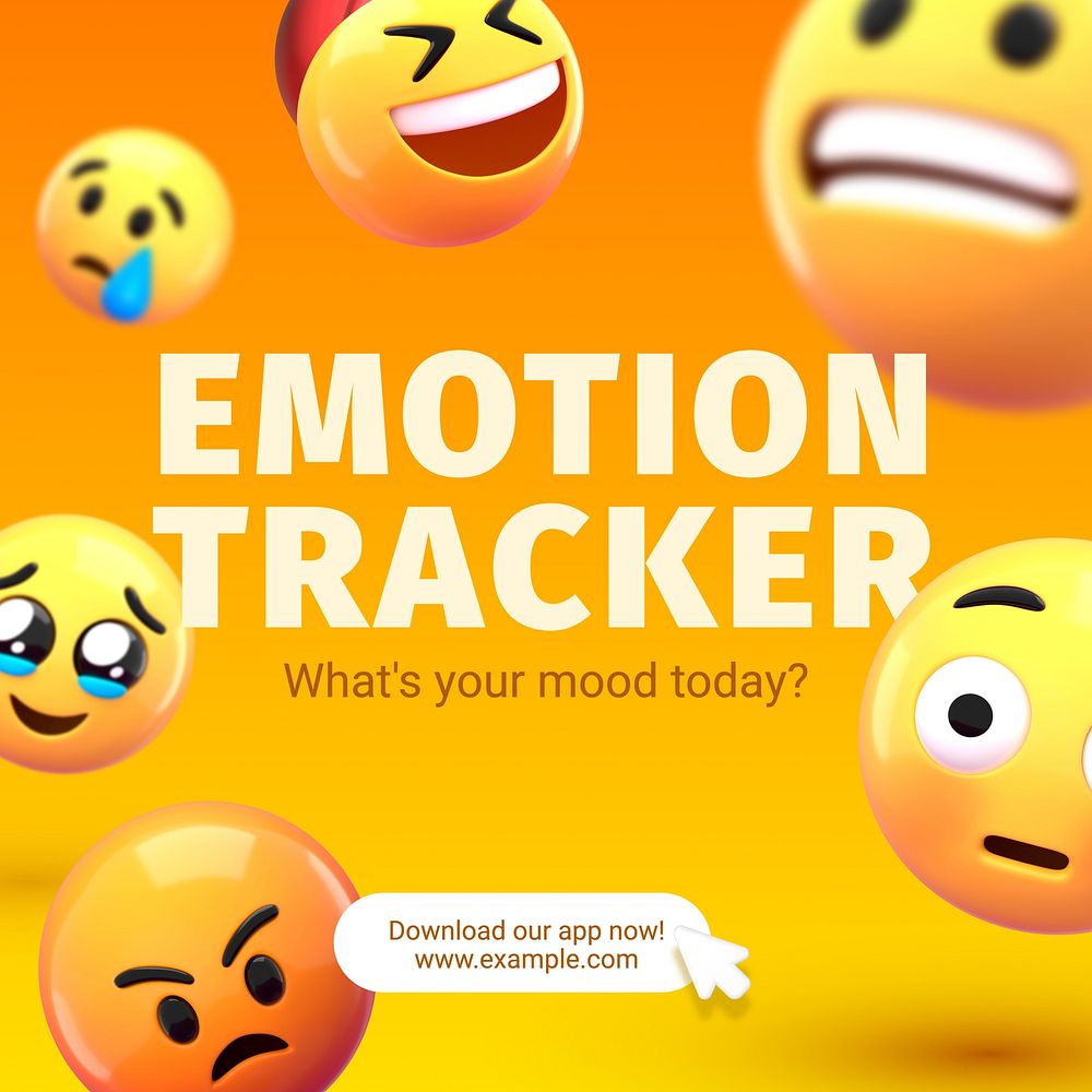 Emotion tracker Instagram post template