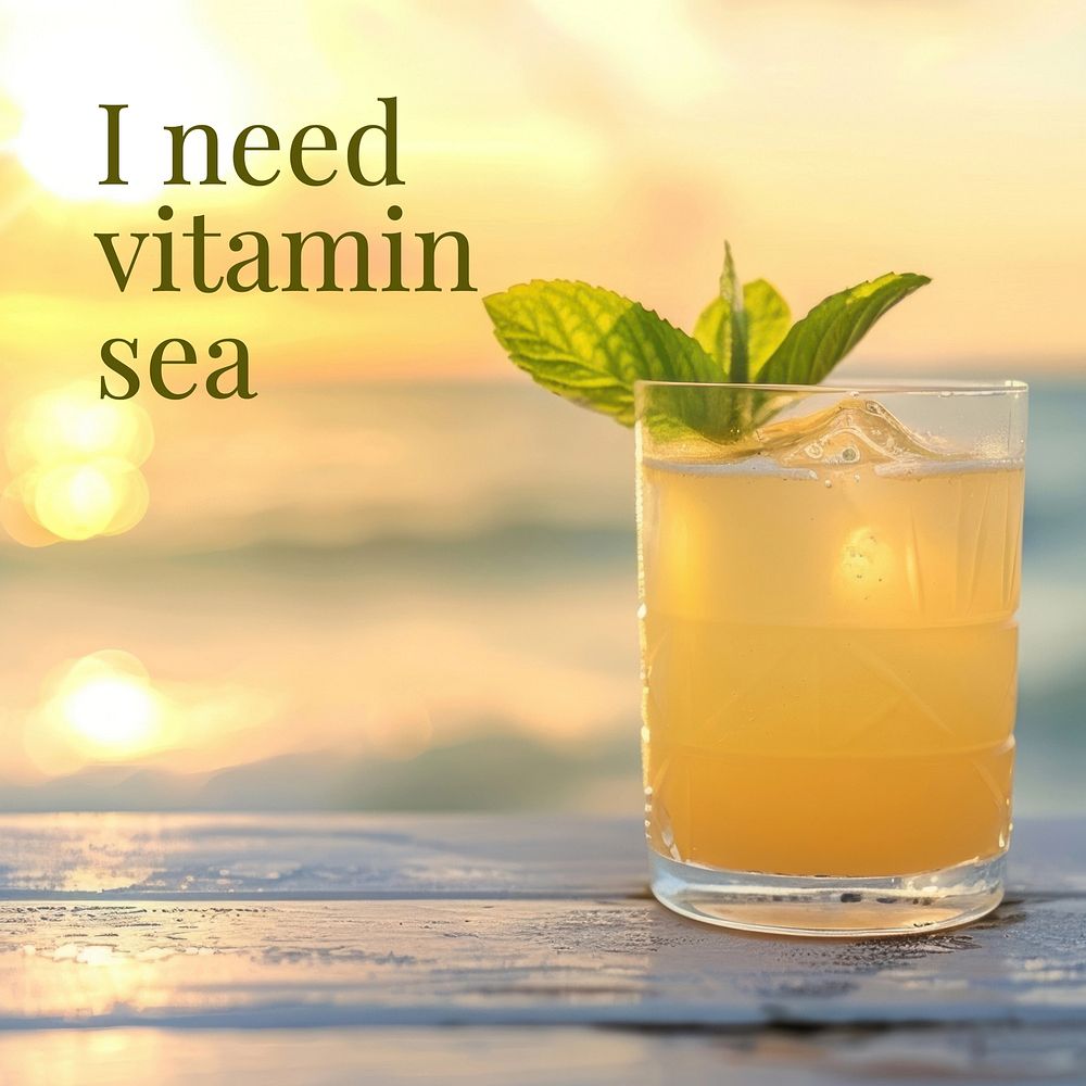 Vitamin sea Instagram post template