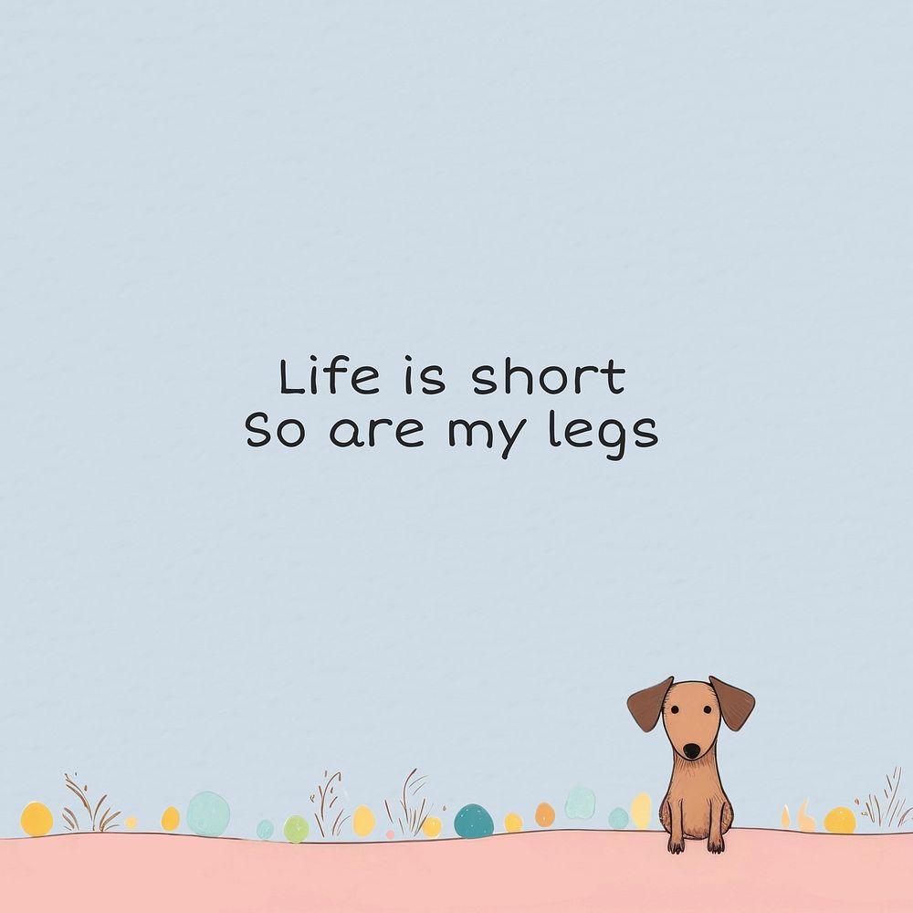 Funny pet quote Instagram post template