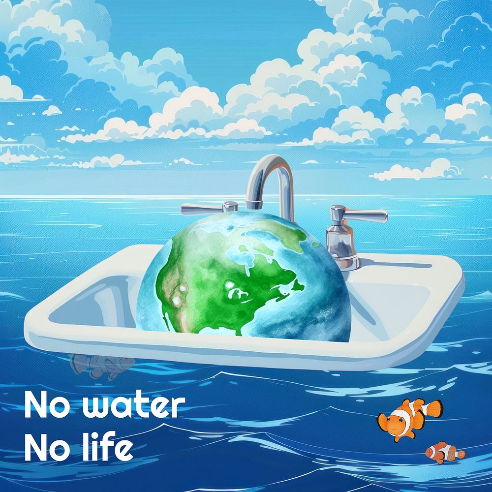 Save water Instagram post template