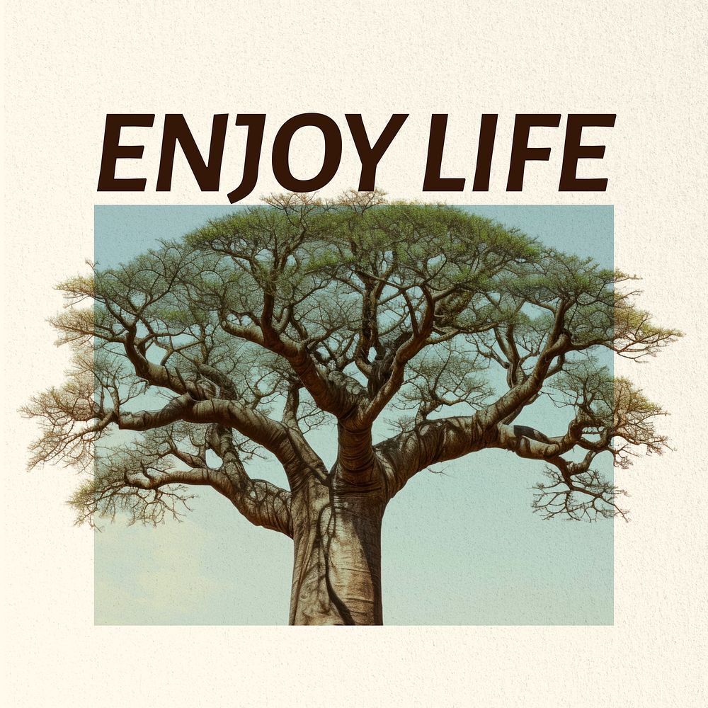 Enjoy life Instagram post template