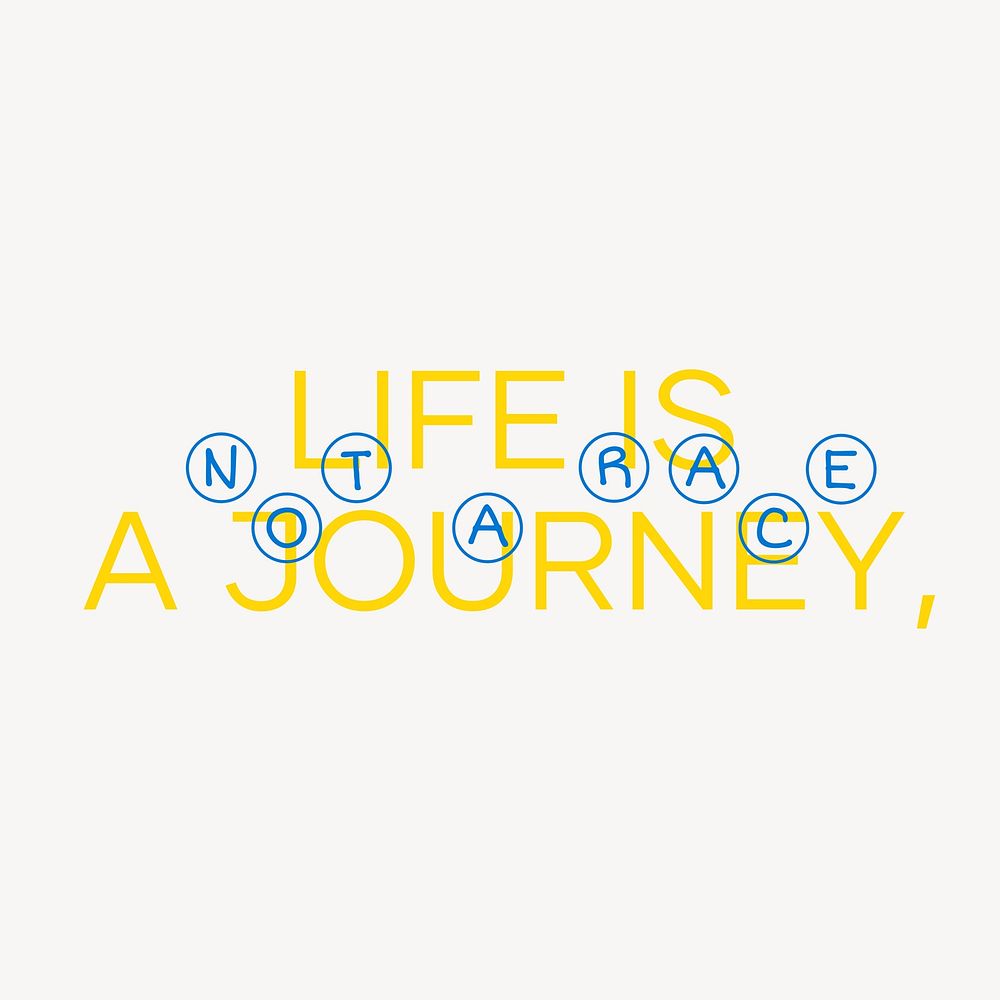 Life is a journey not a race Instagram post template