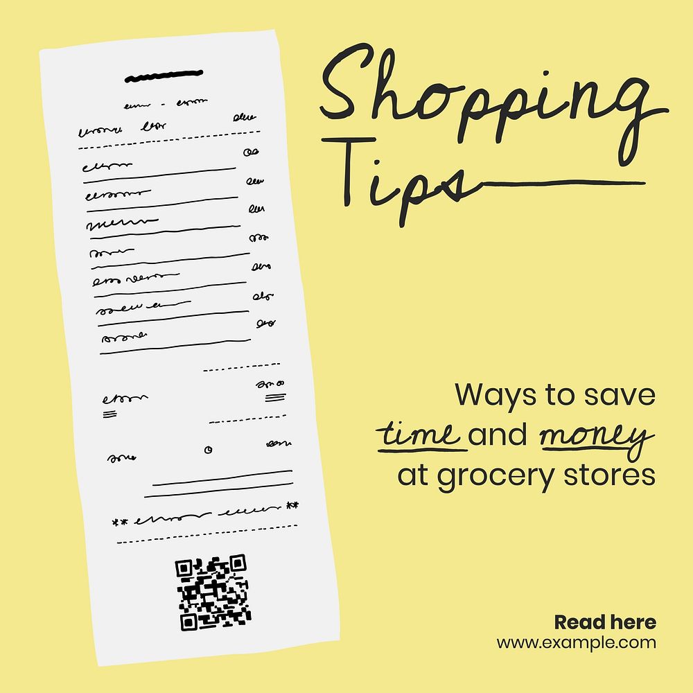 Shopping tips Facebook post template