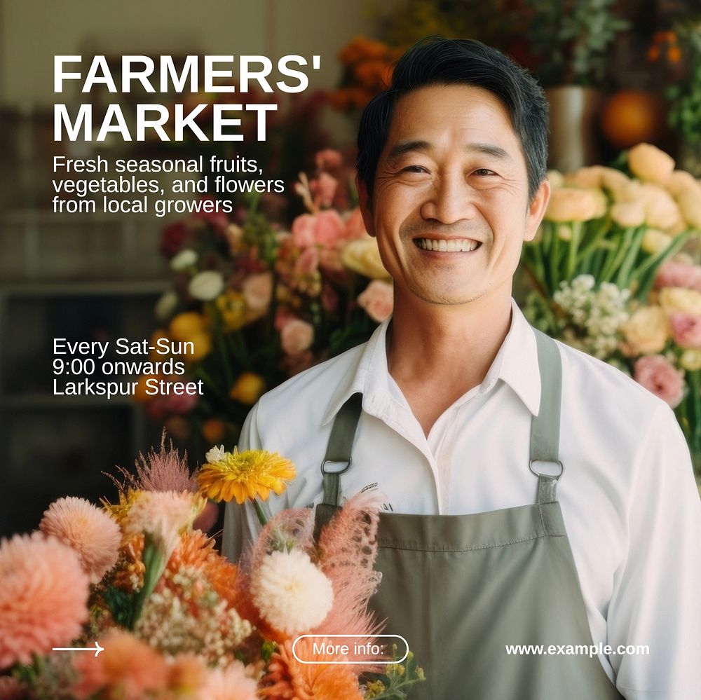 Farmers' market Instagram post template