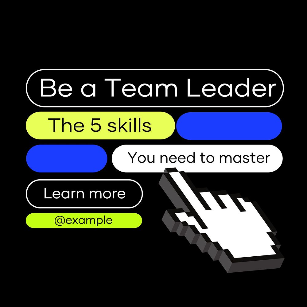Team leader Instagram post template