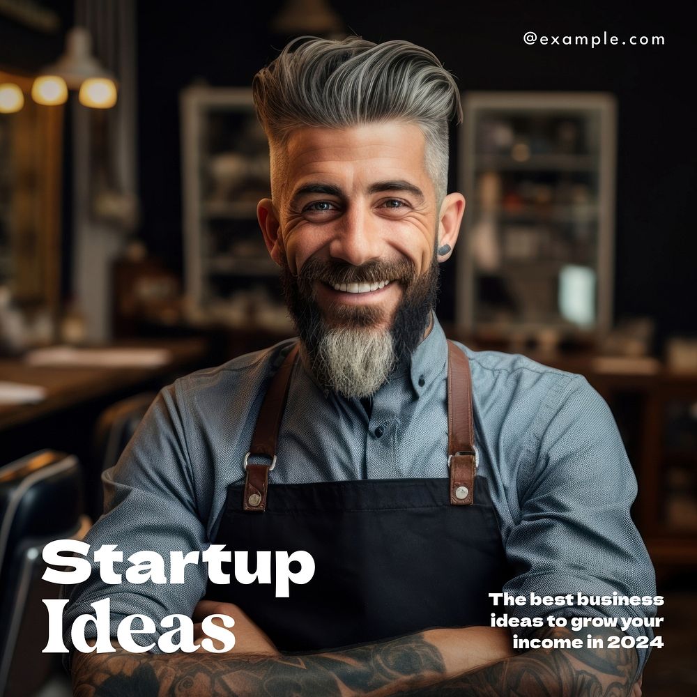 Startup ideas Instagram post template