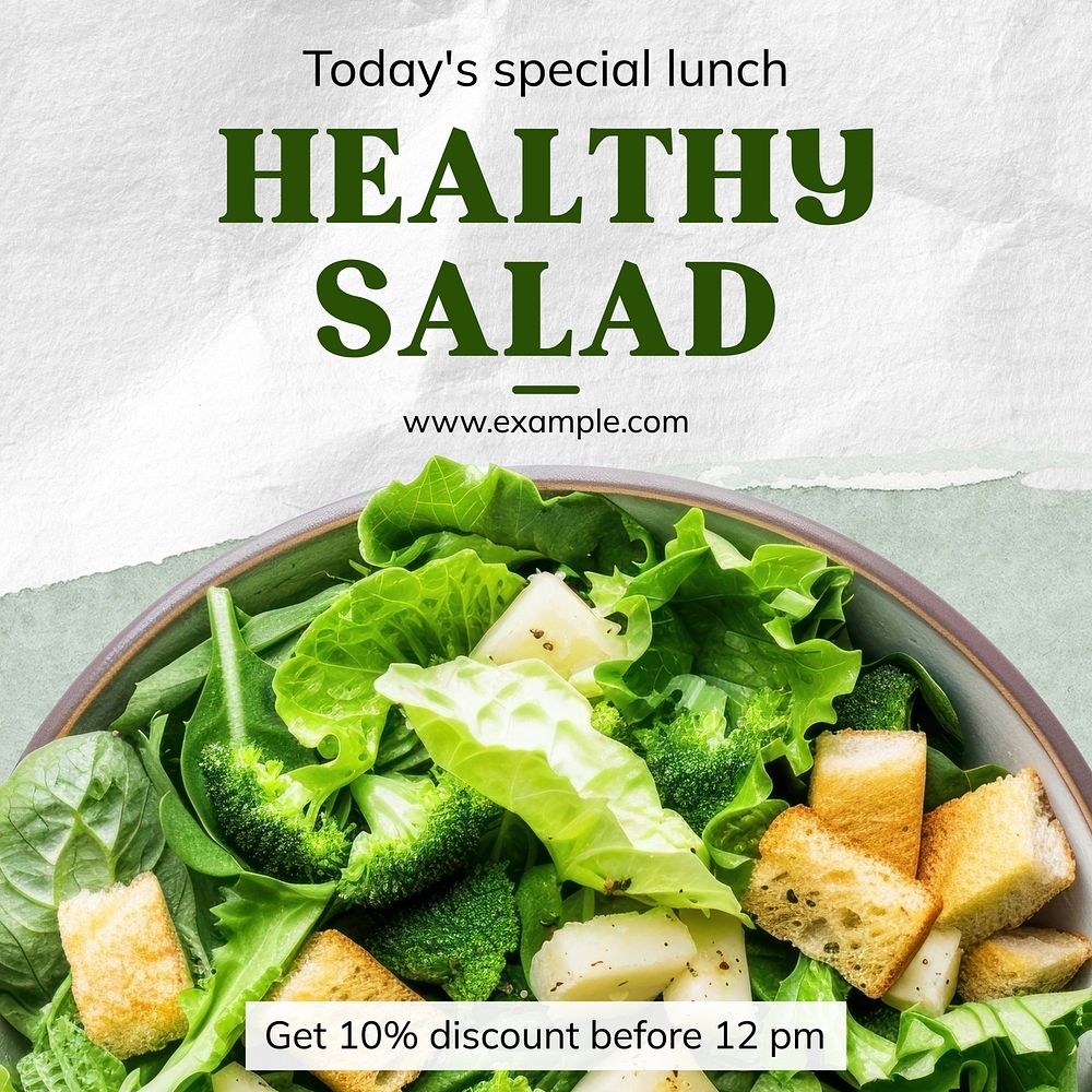 Healthy salad Instagram post template