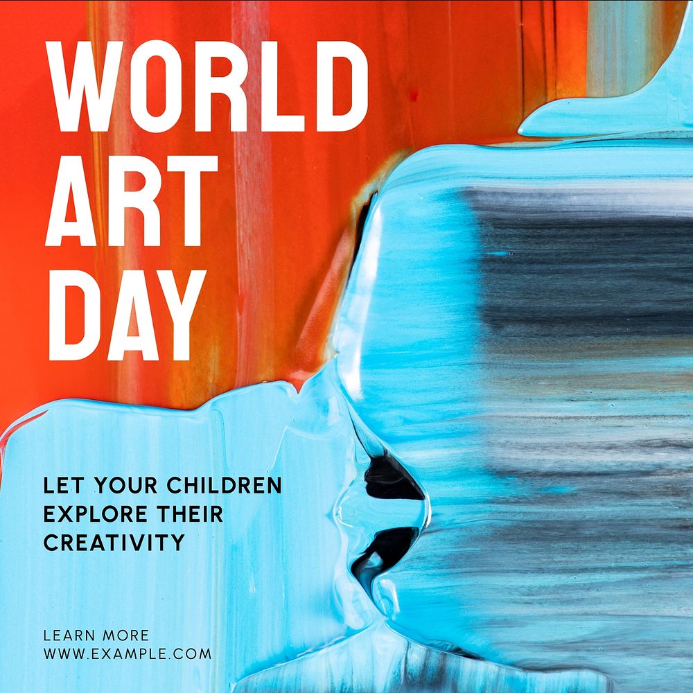 World Art Day Instagram post template