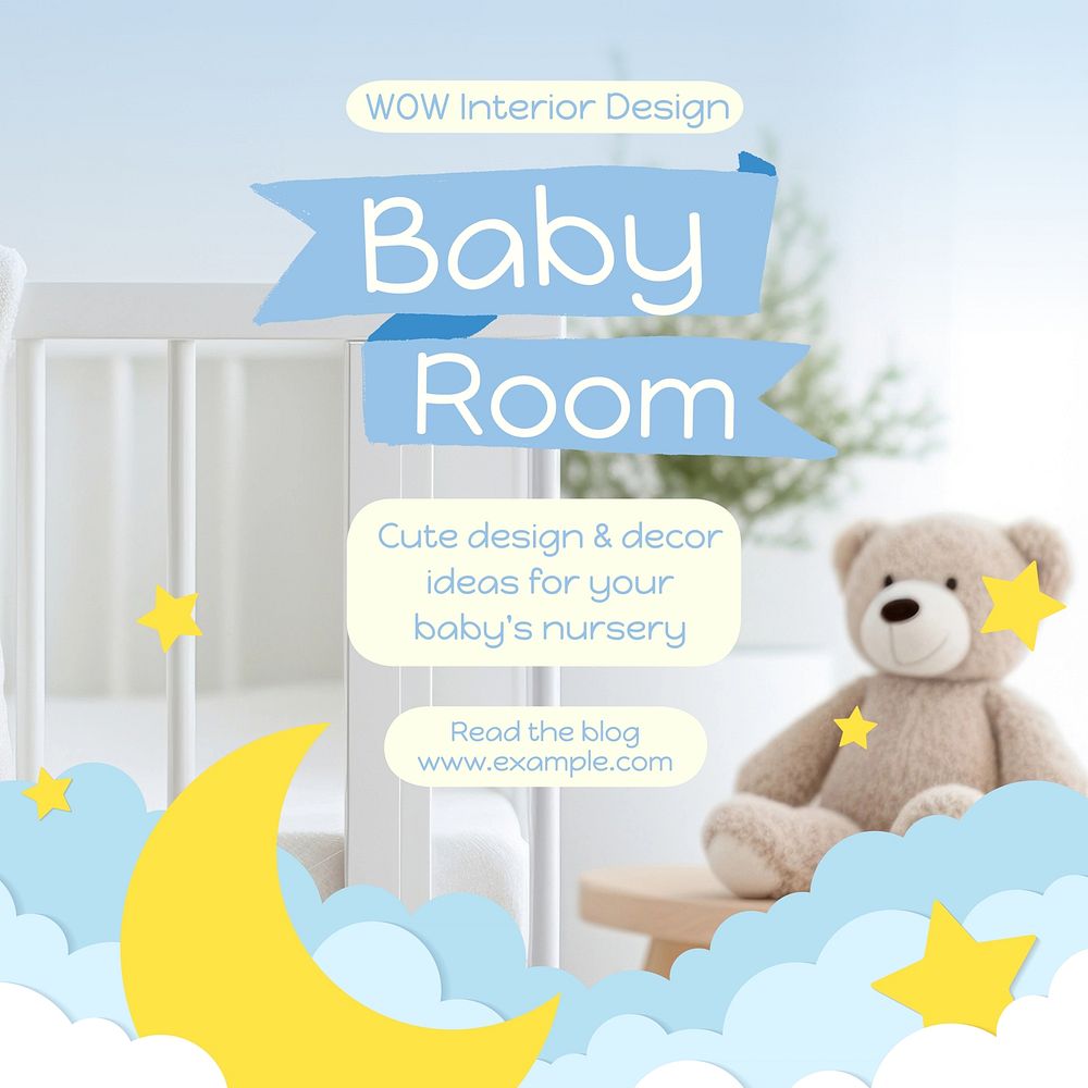Baby room Instagram post template