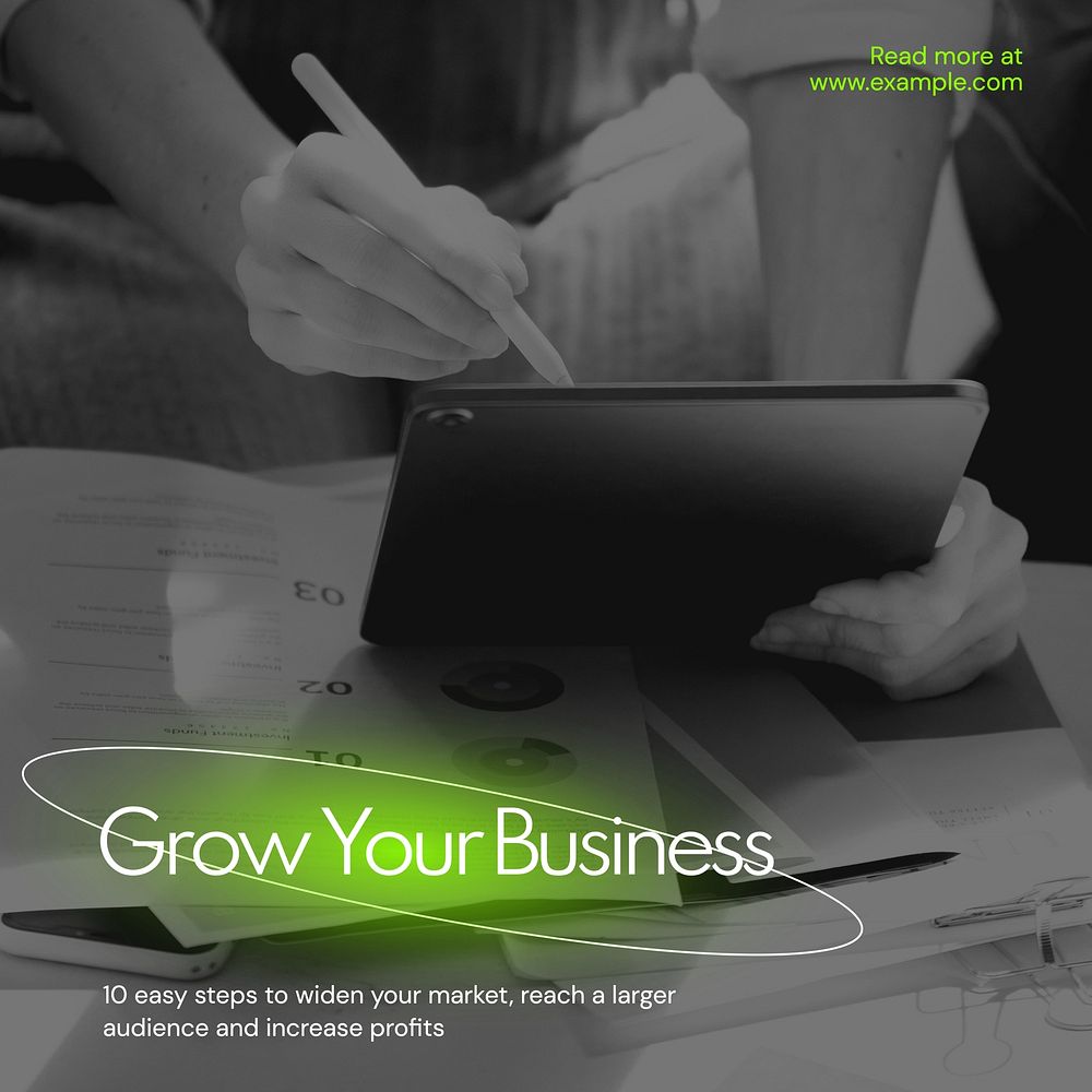 Grow your business Instagram post template