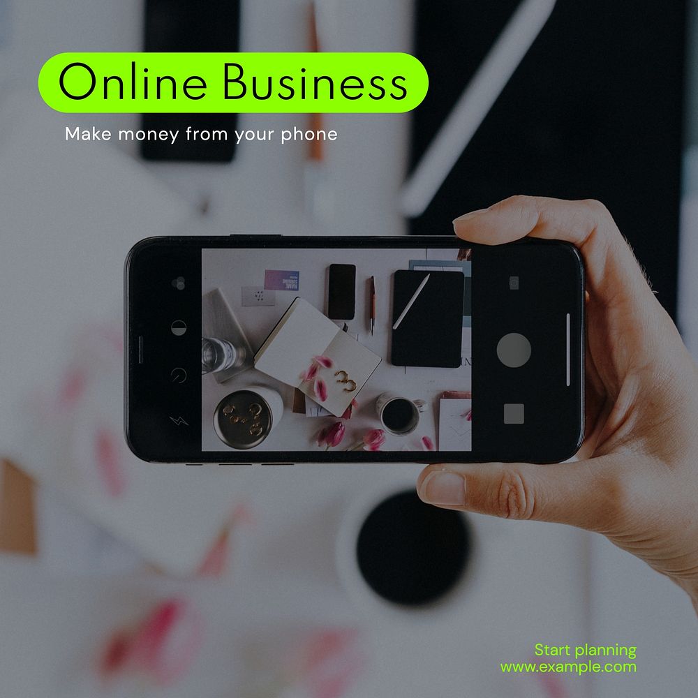 Online business Instagram post template