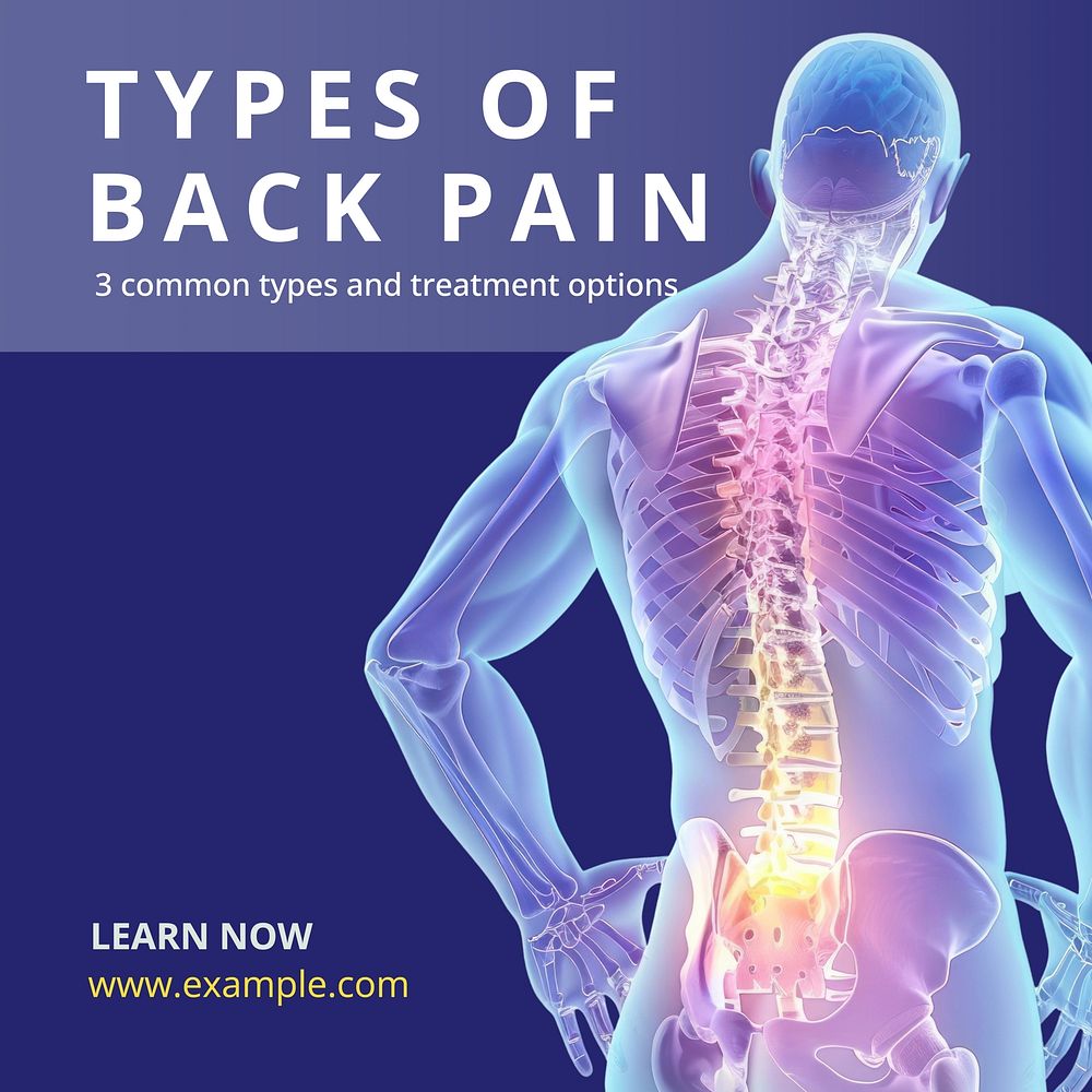 Back pain Instagram post template