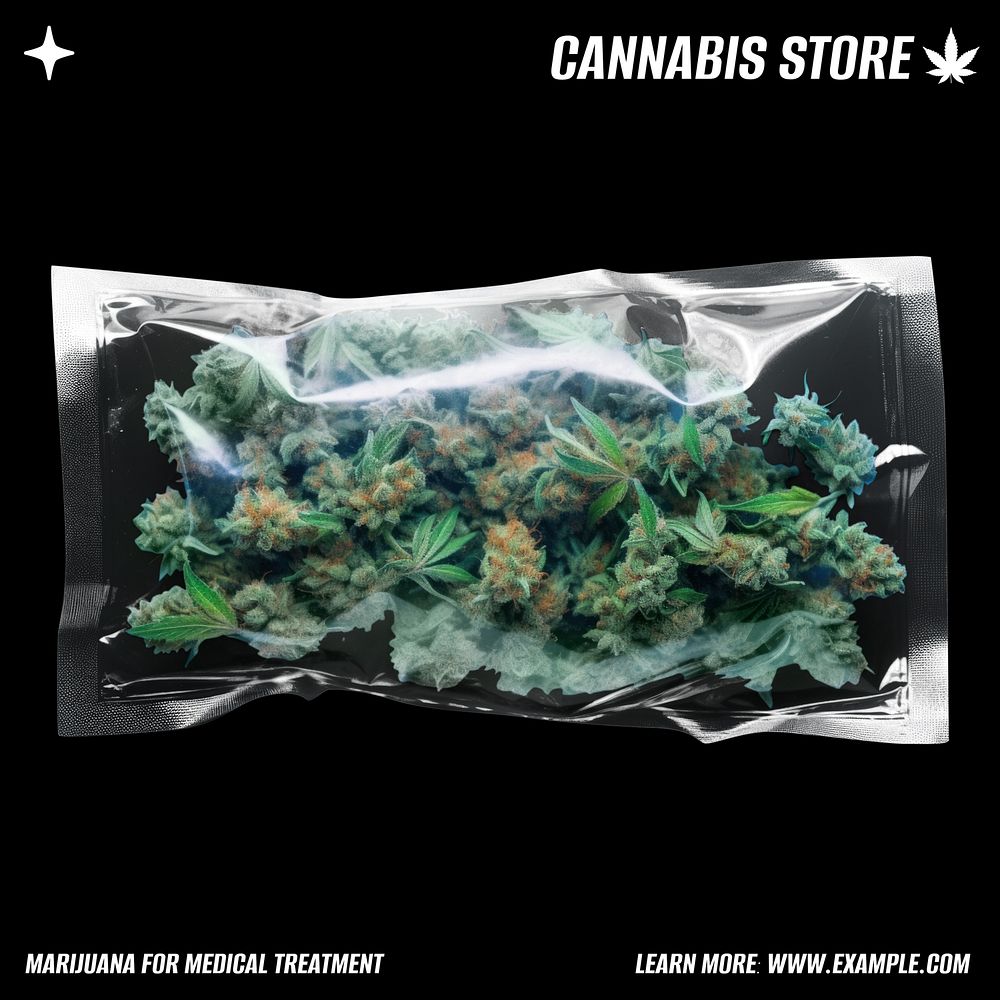 Cannabis store Instagram post template
