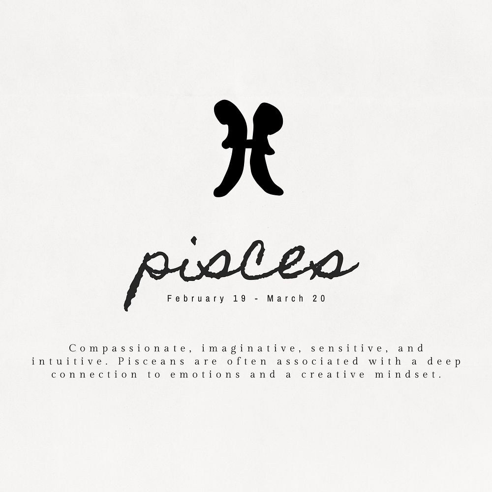 Pisces horoscope Instagram post template