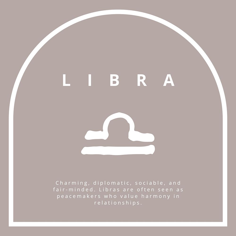 Libra horoscope Instagram post template
