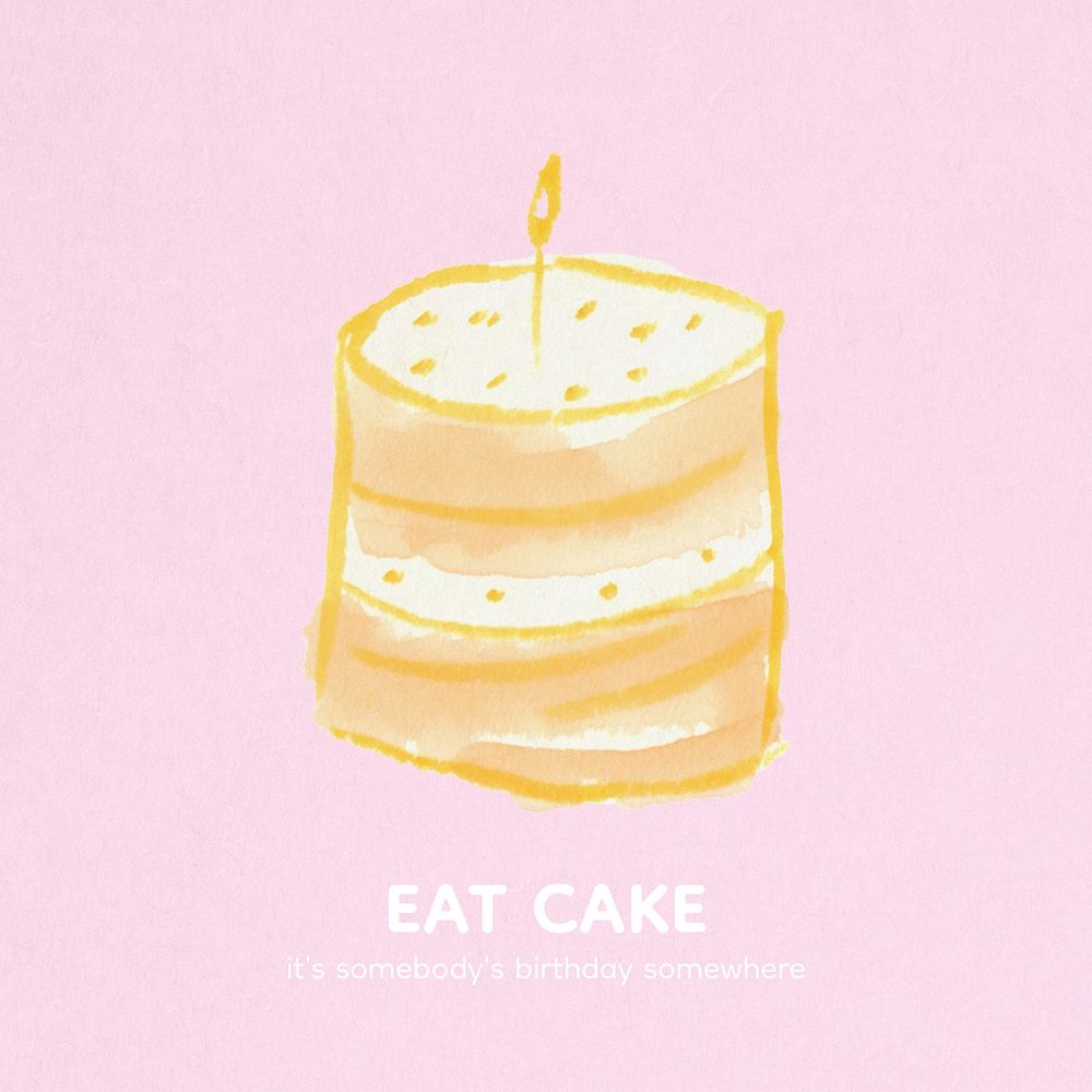 Eat cake Instagram post template