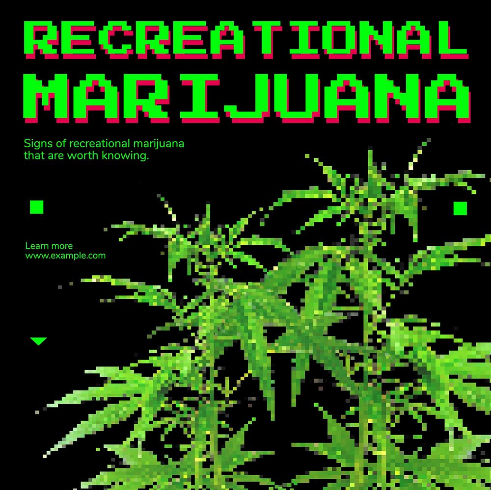 Recreational marijuana Instagram post template